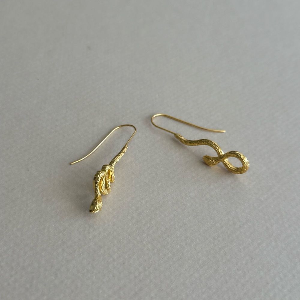 Elegant Snake Earrings N1925 - Picture 4 of 5